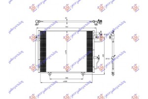Ψυγειο A/C ΒΕΝΖΙΝΗ-ΠΕΤΡΕΛΑΙΟ (608x485x16) Mitsubishi Pajero 07-12 - 554006400