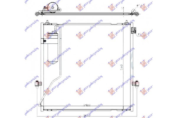 Ψυγειο A/C 3.0-3.5i V6 24V Βενζινη - 2.5-3.2 Did Πετρελαιο (546x500) Mitsubishi Pajero 07-12 - 554006410