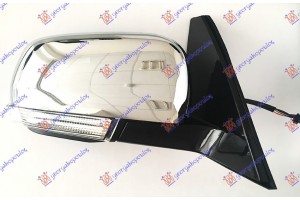 Καθρεφτης ΗΛΕΚΤ. ΘΕΡΜΑΙΝ. ΗΛΕΚ. ΑΝΑΚΛ. (ΜΕ Φλας & Φως ΑΣΦ.) Χρωμιο (CONVEX GLASS) Δεξια Mitsubishi Pajero 07-12 - 554007591