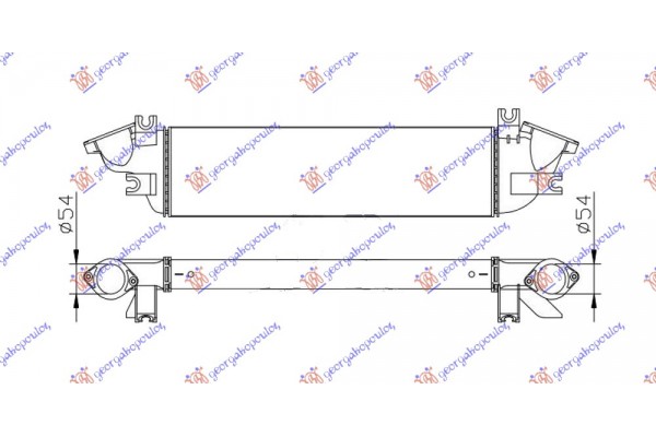 Ψυγειο Intercooler 2.4 DI-D Πετρελαιο (575x175x50) Mitsubishi P/U L200 15-19 - 555106200