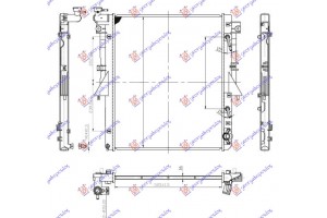 Ψυγειο Νερου 2.4 DI-D Πετρελαιο Αυτοματο (525x643x16) (4N15) Mitsubishi P/U L200 15-19 - 555106310