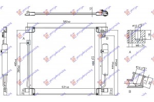 Ψυγειο A/C Για Ολα (515x503x12) Mitsubishi P/U L200 19- - 555206400