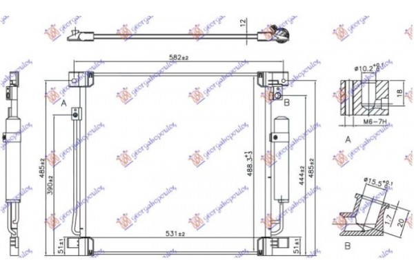 Ψυγειο A/C Για Ολα (515x503x12) (KOYO) Fiat Fullback 16- - 296606405