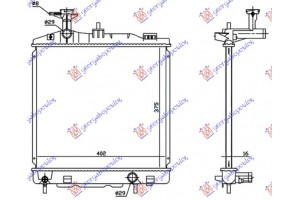 Ψυγειο Νερου 1.0-1.2 Βενζινη Μηχανικο (375x395x16) Mitsubishi Space Star 13-16 - 557006300