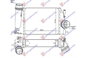 Ψυγειο INTERC. 1.5 Dci (282x217x62) Nissan Qashqai 13-17 - 576106210