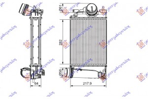 Ψυγειο INTERC. 1.6 DIG-TURBO (282x217x62) Nissan Qashqai 13-17 - 576106230