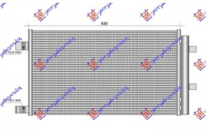 Ψυγειο A/C 1.5 Dci Πετρελαιο (628x359x12) Nissan Qashqai 13-17 - 576106410