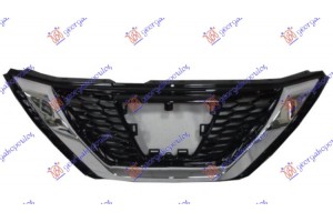 Μασκα Μαυρη Γυαλιστερη Με Χρωμιο Πλαισιο (ΜΕ Τρυπα Για Τετραγωνο ΣΗΜΑ) Nissan Qashqai 17-21 - 576204540