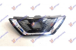 Μασκα Μαυρη Γυαλιστερη Με Χρωμιο Πλαισιο (ΜΕ Τρυπα Για Στρογγυλο ΣΗΜΑ) Nissan Qashqai 17-21 - 576204545