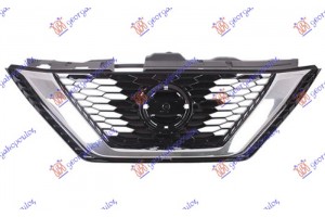 Μασκα Μαυρη Γυαλιστερη Με Χρωμιο Πλαισιο (ΜΕ Βαση Για ΣΗΜΑ) Nissan Qashqai 17-21 - 576204550