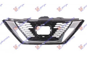 Μασκα Μαυρη Γυαλιστερη Με Χρωμιο Πλαισιο (ΜΕ Τρυπα Για Στρογγυλο ΣΗΜΑ) (ΜΕ ΚΑΜΕΡΑ) Nissan Qashqai 17-21 - 576204555