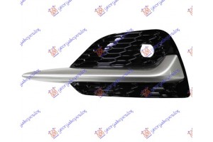 Διχτυ Προφυλακτηρα Εμπρος Ακραιο Ασημι (ΜΕ PDS) Αριστερα Nissan Qashqai 17-21 - 576204814