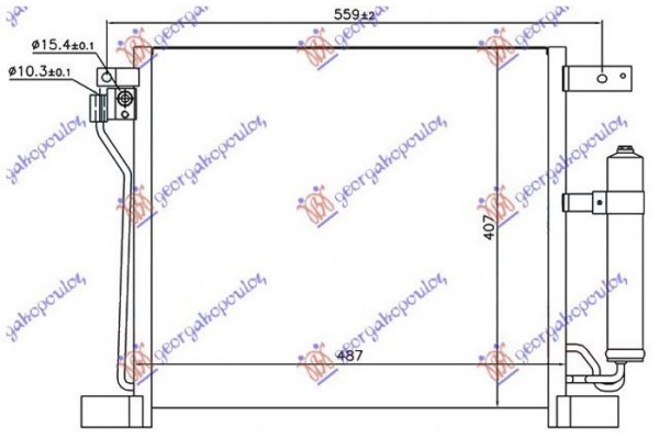 Ψυγειο A/C 1.6 Dic Turbo Βενζινη (485x400x16) (KOYO) Nissan Juke 15-19 - 577106425