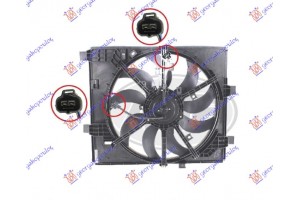 Βεντιλατερ Ψυγειου Κομπλε 1.6 DIG-T Βενζινη (2 ΦΙΣΕΣ) (400mm) (2+2 pins) Nissan Juke 15-19 - 577106470