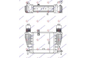 Ψυγειο Intercooler 1.5 Πετρελαιο (210x205x64) Κολαρα Σφυκτηρα Μεγαλοι Πυροι Nissan Nv 200/EVALIA 09- - 578006240