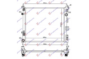 Ψυγειο Νερου 1.5 Dci Πετρελαιο -13 (485x418x16) Nissan Nv 200/EVALIA 09- - 578006310