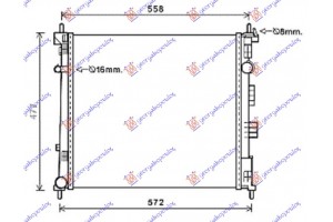 Ψυγειο Νερου 1.5 Dci Πετρελαιο 13- (490x460x27) (KOYO) Nissan Nv 200/EVALIA 09- - 578006325