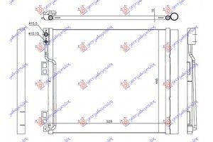Ψυγειο A/C 1.5 Dci Πετρελαιο (490x450x16) Nissan Nv 200/EVALIA 09- - 578006410