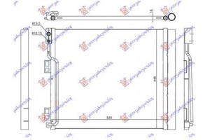 Ψυγειο A/C 1.5 Dci Πετρελαιο (490x450x16) (KOYO) Nissan Nv 200/EVALIA 09- - 578006415