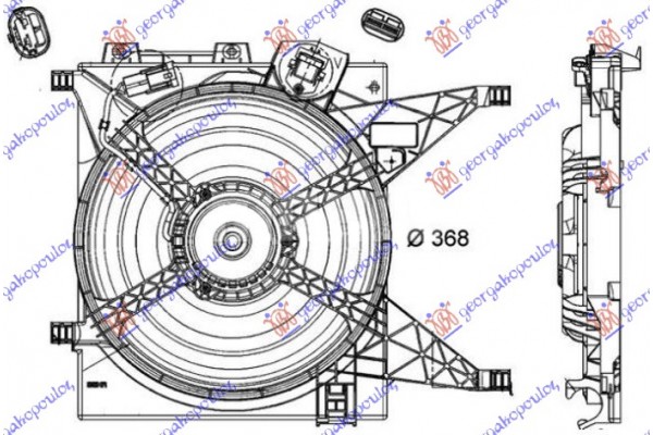 Βεντιλατερ Ψυγειου Κομπλε 1.5 Dci Πετρελαιο (370mm) (2+2 PIN) (MAHLE Behr Premium LINE) Nissan Nv 200/EVALIA 09- - 578006440