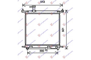 Ψυγειο 1.2i-12V 75PS(40x43) (ΚΙΝ HR12DE) Nissan Micra (K13) 10-13 - 579006310