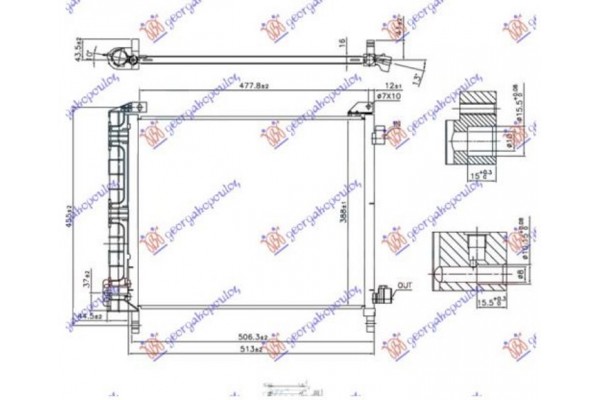 Ψυγειο A/C 1,2i-12V (51x39) 75PS(HR12DE) (KOYO) Nissan Micra (K13) 10-13 - 579006415