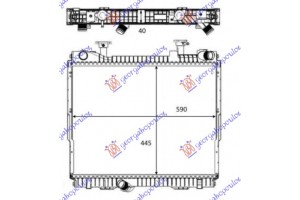Ψυγειο Νερου 2.5 D Πετρελαιο (445x570x40) Nissan Cabstar 07- - 580306300
