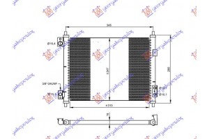 Ψυγειο A/C 2.5 D Πετρελαιο (360x240x16) Nissan Cabstar 07- - 580306400