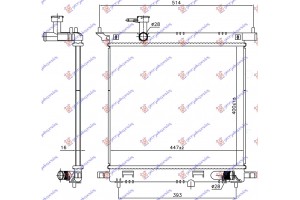 Ψυγειο Νερου 1.2 16v Βενζινη Μηχανικο (400x450x16) (KOYO) Nissan Note 13- - 582006300