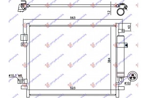 Ψυγειο A/C 1.2 Dig Βενζινη - 1.5 Dci Πετρελαιο (490x385x12) Nissan Note 13- - 582006410