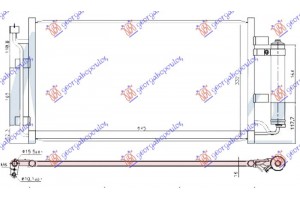 Ψυγειο A/C (645x332x16) 10-13 Nissan Leaf 11-17 - 582506400