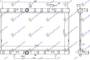 Ψυγειο Νερου 2.0-2.5 16v Βενζινη (410x741x16) Nissan X-TRAIL 14-17 - 583006310