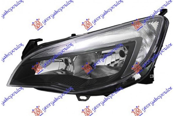 Φανος Εμπρος ΗΛΕΚ. Μαυρος (Ε) (TYC) Αριστερα Opel Astra J 5D/S.W. 10-13 - 600005144