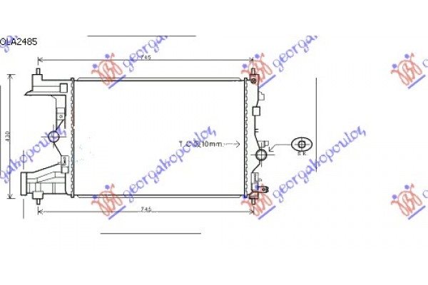 Ψυγειο 1.4-1.6 Turbo Βενζ (58x39,5) Mhxa Opel Astra J 3D/GTC 11- - 600106320