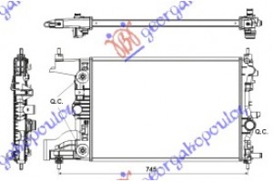 Ψυγειο 1.6 Βενζ (58x39) ΑΥΤΟΜ. Chevrolet Cruze 09-13 - 235006325
