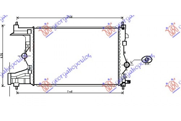 Ψυγειο 1.3-1.7 Πετρελαιο (58x39,5) Opel Astra J 5D/S.W. 10-13 - 600006330