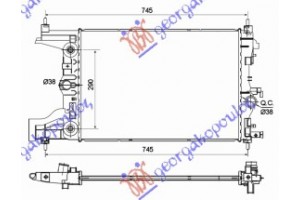 Ψυγειο 1.6 Βενζ (-AC)(58x39x16) ΑΥΤΟΜ. Chevrolet Cruze 09-13 - 235006345