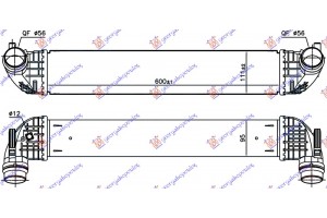 Ψυγειο Intercooler 1.6 Cdti Πετρελαιο (600x114x95) Opel Astra K 5D/S.W. 16-19 - 600406210
