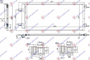 Ψυγειο A/C Για Ολα ΒΕΝΖΙΝΗ/ΠΕΤΡΕΛΑΙΟ Turbo (640x290x16) Opel Astra K 5D/S.W. 16-19 - 600406410