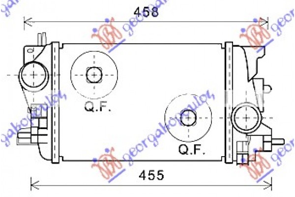 Ψυγειο INTER. 1,7 Cdti (315x218x64) Opel Meriva 10-14 - 602006220