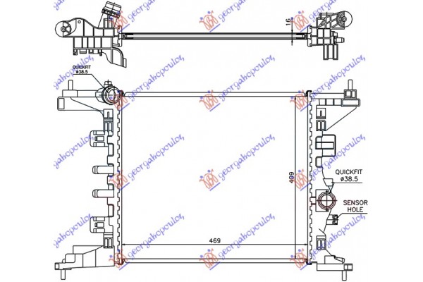 Ψυγειο 1.4i-16V (47x42,8) A14XER Opel Meriva 10-14 - 602006300