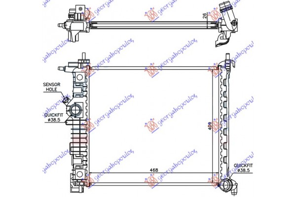 Ψυγειο 1,4i-16v TURBO(47x42,8)A14NEL/T Opel Meriva 14- - 602106310