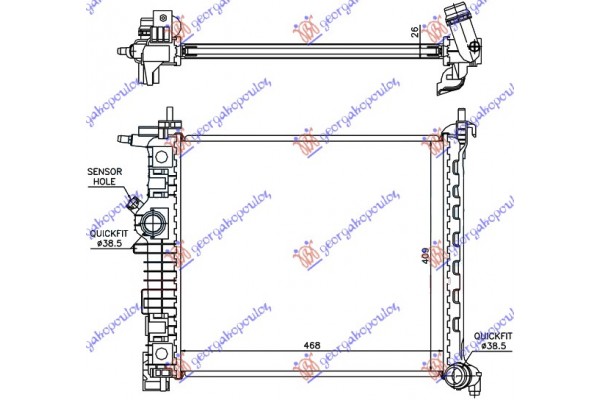 Ψυγειο 1,3-1,7 Cdti (47x42,8) Μηχανικο (KOYO) Opel Meriva 10-14 - 602006320