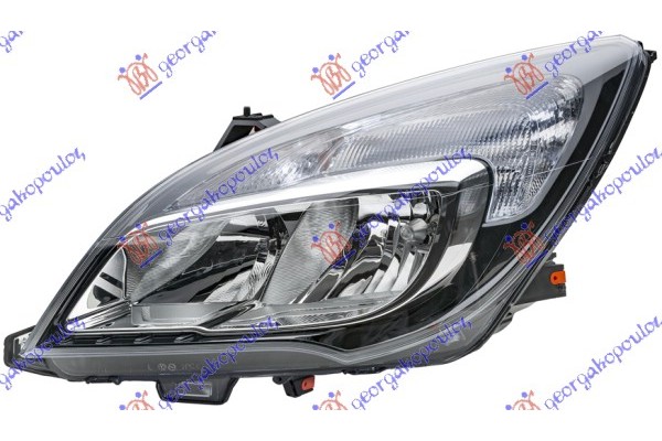 Φανος Εμπρος ΗΛΕΚΤ. (H7/H1) (HELLA) Αριστερα Opel Meriva 14- - 602105142