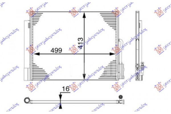 Ψυγειο A/C 1.6 Cdti Πετρελαιο Μηχανικο (530x410) (ΠΑΡΟΧΕΣ ΠΛΑΪ) Opel Meriva 14- - 602106410