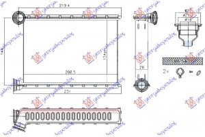 Ψυγεο Καλοριφερ (BR) (202x135x26) Opel Meriva 14- - 602106500