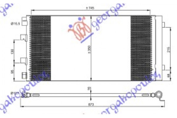 Ψυγειο A/C 2.3 Cdti (79,5x35,5) Opel Movano 09-19 - 604006400