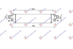 Ψυγειο INTER. 1.6CDTi-1.7TDi(570x148x62) Chevrolet Trax 13- - 240006220