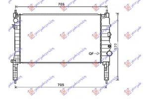 Ψυγειο 1.4 16v Turbo Βενζινη Μηχανικο (620x360x26) Chevrolet Trax 13- - 240006300