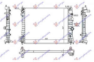 Ψυγειο Νερου 1.7 DTi/CDTi Μηχανικο Πετρελαιο (620x510x26) Chevrolet Trax 13- - 240006320